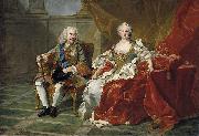 Jean Baptiste van Loo Retrato de Felipe V e Isabel Farnesio painting